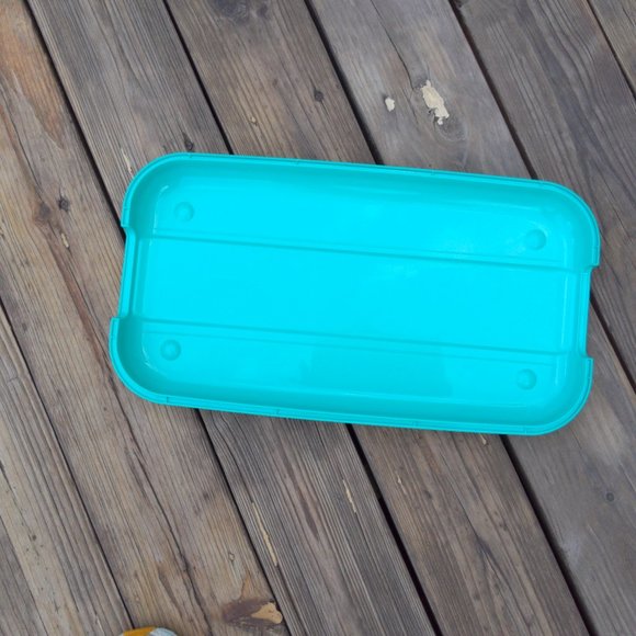 Vtg Eagle Craftstor Craft Tote Bin Aqua Pink - Picture 2 of 7